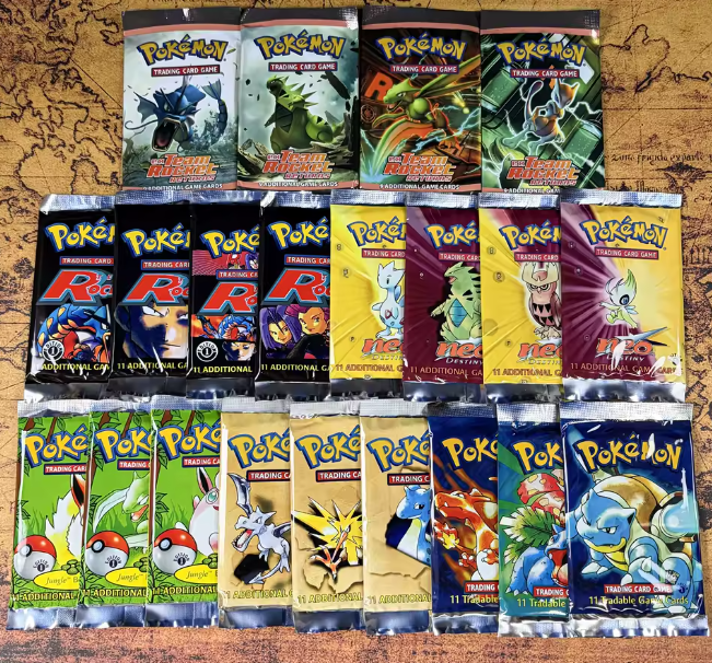 PTCG Sealed 1st Edition BASE SET Booster Box Vintage WOTC Charizard Blastoise Venusaur Art Packs PKM TCG Tradable Game DIY Card