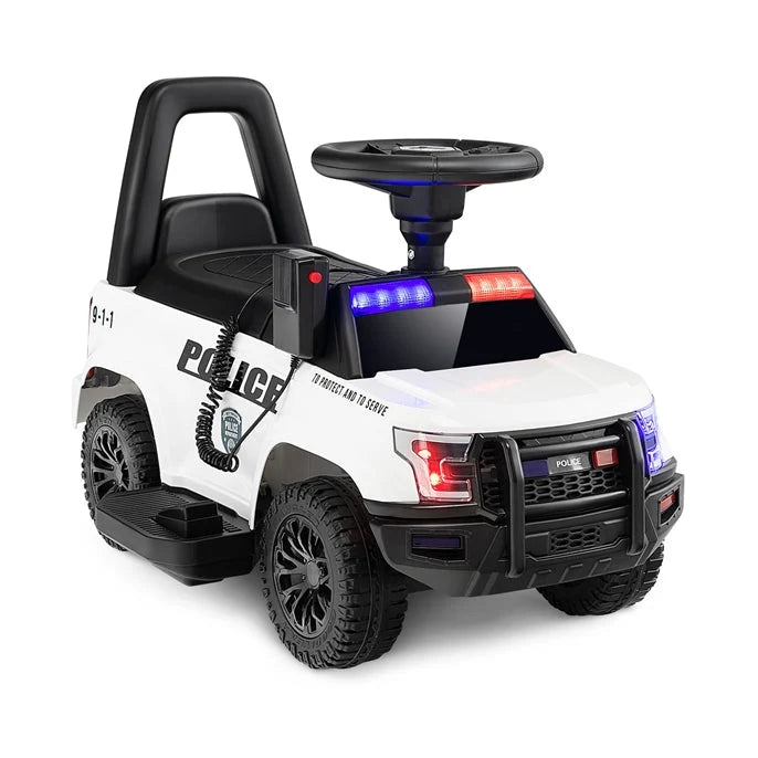 Hikidspace Kids Ride On Police Car 6V Electric Ride-on Vehicle Patrol Car for 18-60 Months