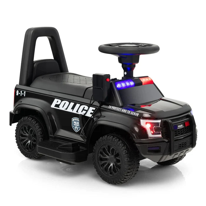 Hikidspace Kids Ride On Police Car 6V Electric Ride-on Vehicle Patrol Car for 18-60 Months