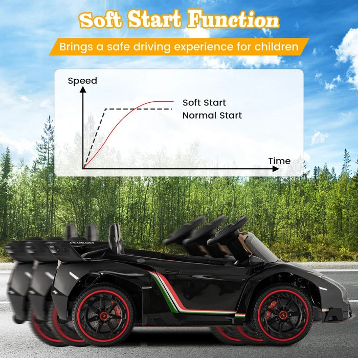 Hikidspace Licensed Lamborghini 4WD Kids Ride-on Sports Car for Kids