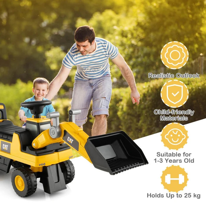 Hikidspace Kids Ride-on Excavator Construction Bulldozer Truck Sliding Toy Car