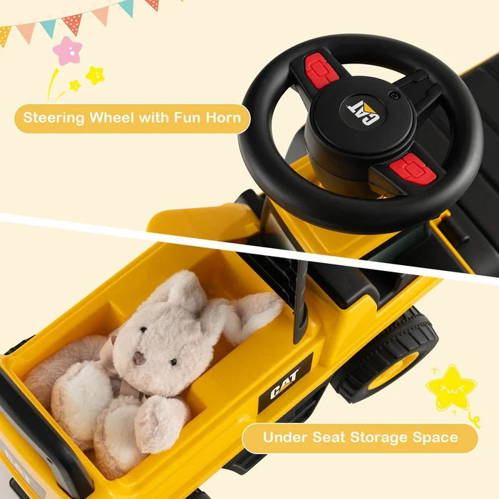 Hikidspace Kids Ride-on Excavator Construction Bulldozer Truck Sliding Toy Car