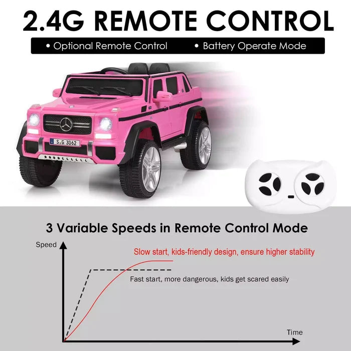 Hikidspace Licensed Mercedes Benz Kids Ride on Car 12V Electric Vehicle Toy Car
